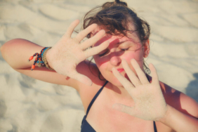 Girl,Put,Her,Hands,In,Front,Of,Her,Face,For